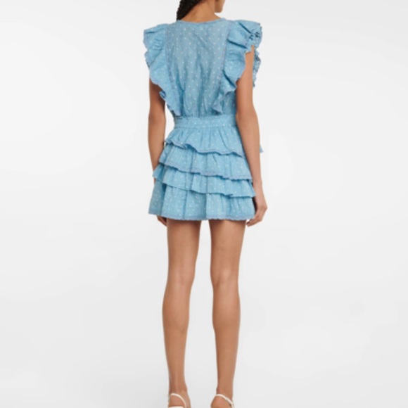LoveShackFancy Corelli Ruffled Mini Dress - Picture 7 of 12